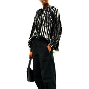 Proenza Schouler GEORGETTE Black TIE NECK Blouse* 8